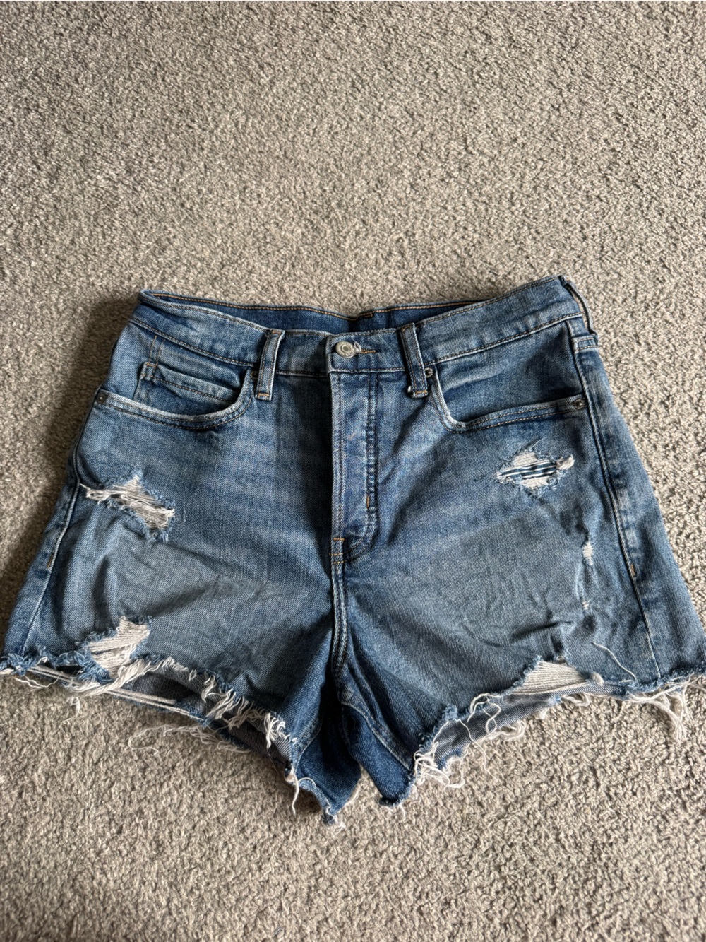 Old Navy Distressed Blue Denim Jean Shorts